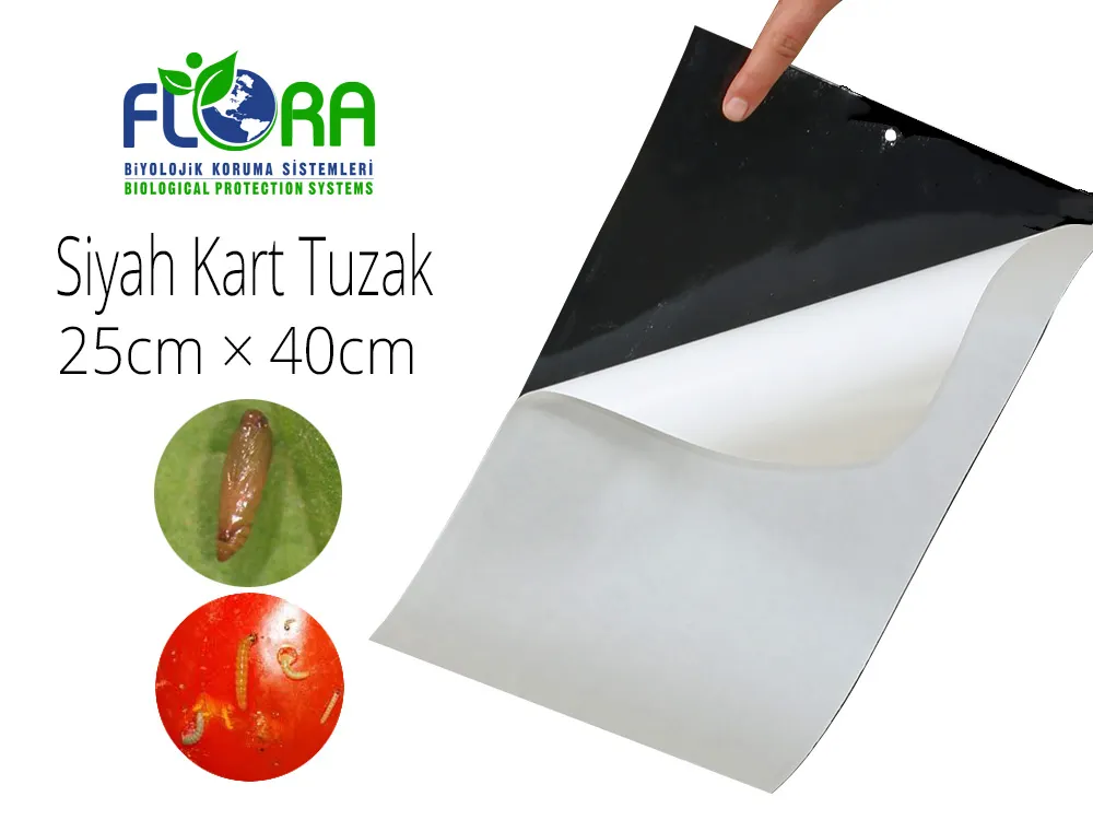 Flora IPM Yapışkan Siyah Kart Tuzak 25cm×40cm
