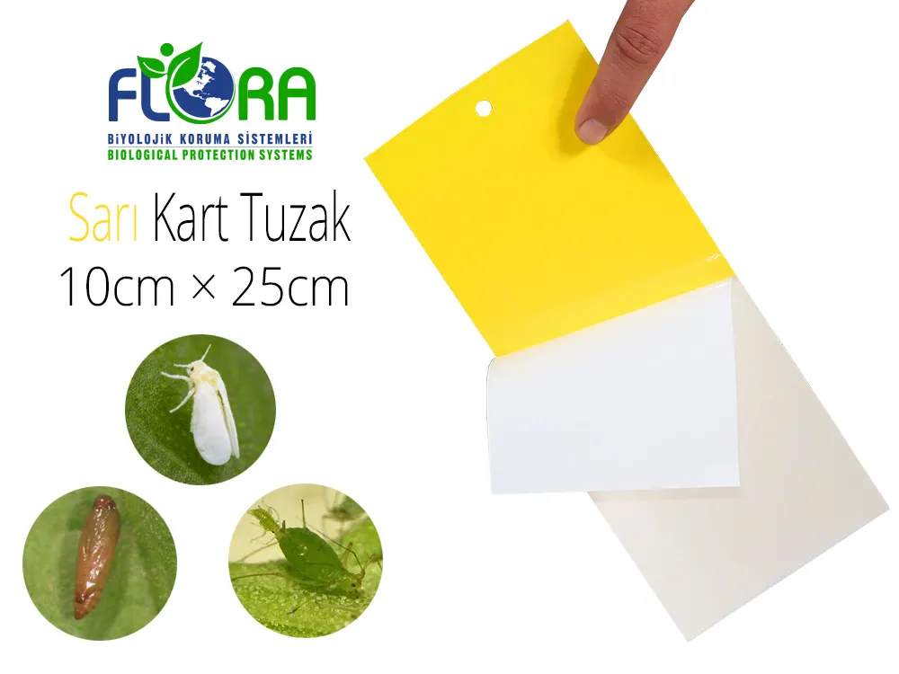 Flora IPM Yapışkan Sarı Kart Tuzak 10cm×25cm