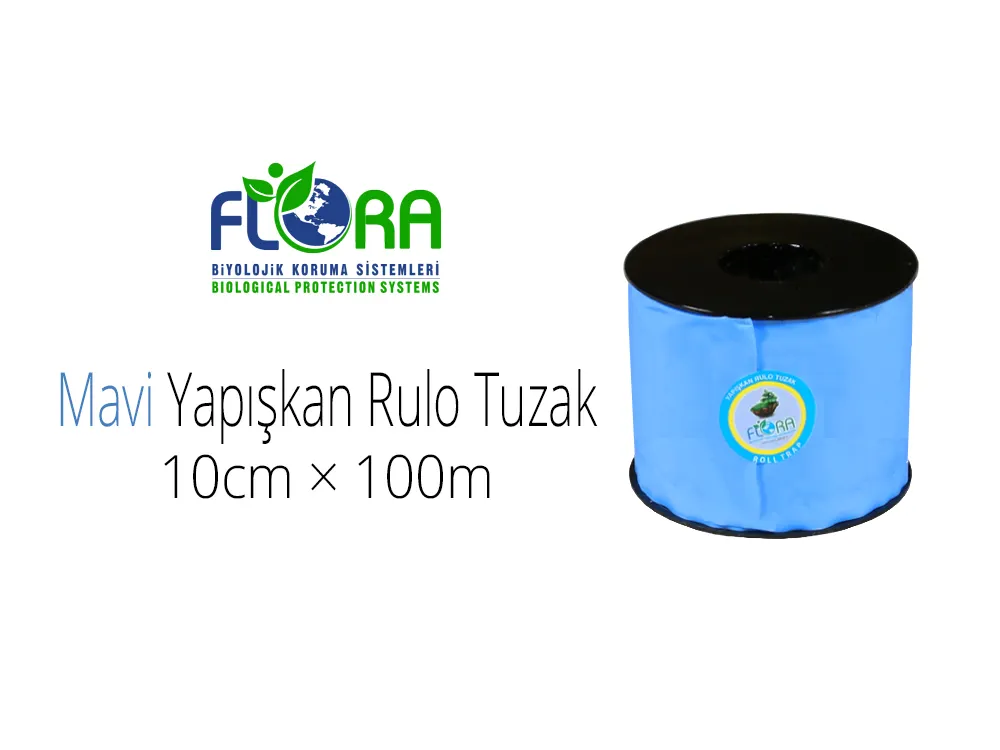 Flora IPM Yapışkan Mavi Rulo Tuzak 10cm×100m