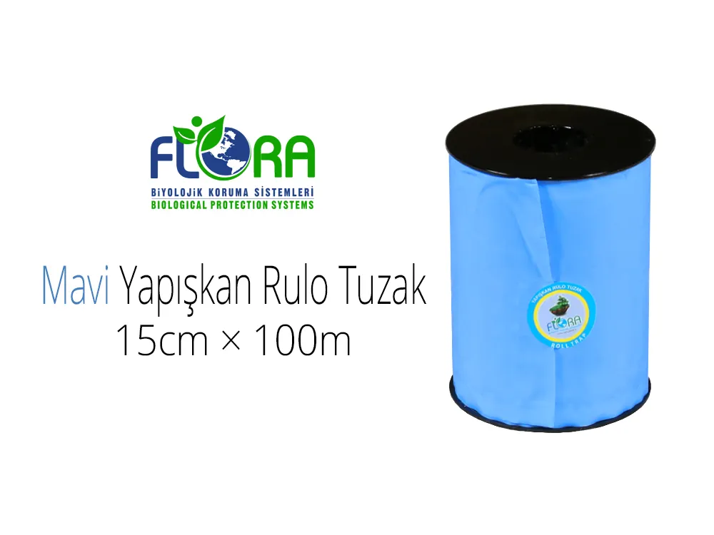 Flora IPM Yapışkan Mavi Rulo Tuzak 15cm×100m