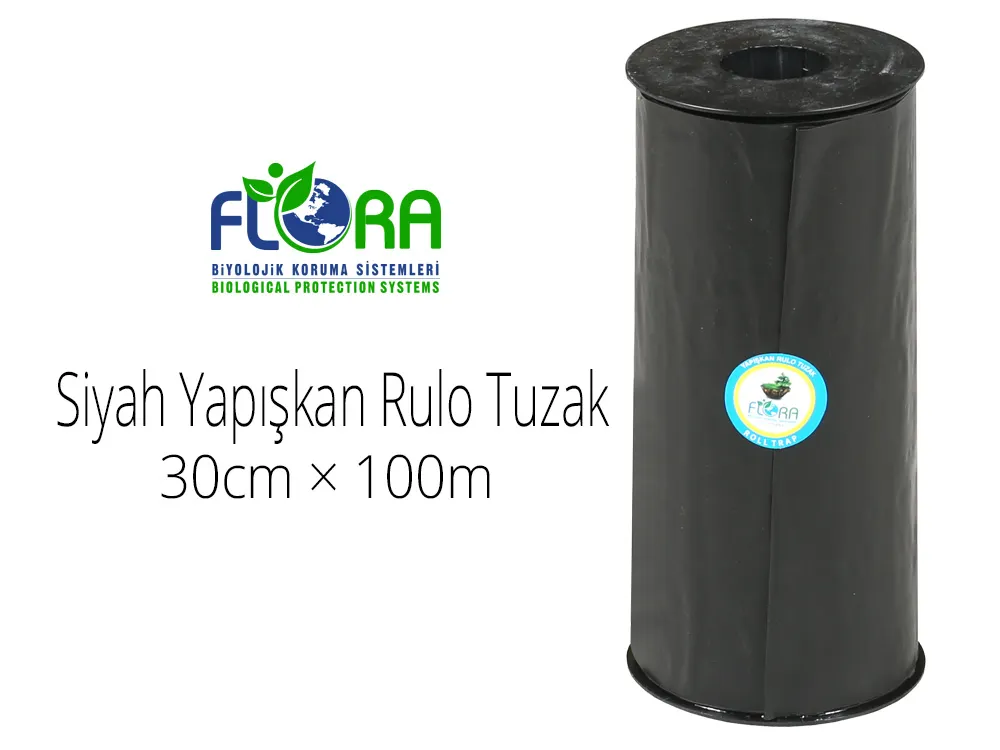 Flora IPM Yapışkan Siyah Rulo Tuzak 30cm×100m
