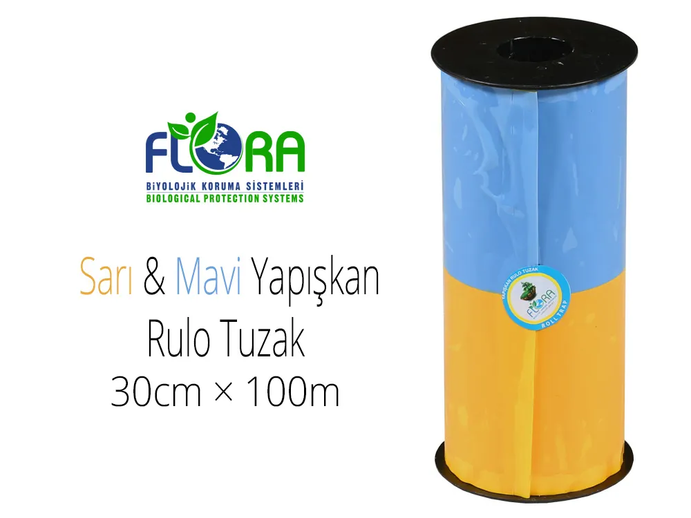 Flora IPM Yapışkan Sarı-Mavi Rulo Tuzak 30cm×100m